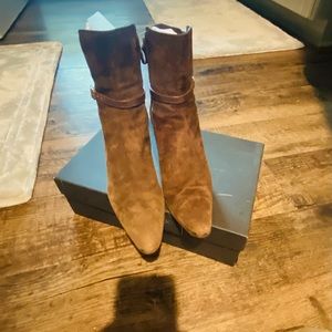 Ralph Lauren Collection Brown Suede Ankle Booties